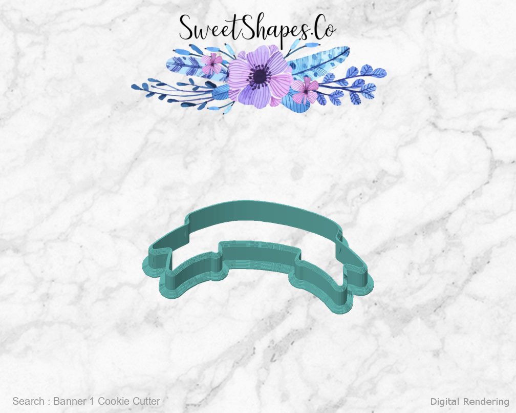 Banner 1 Cookie Cutter — front view