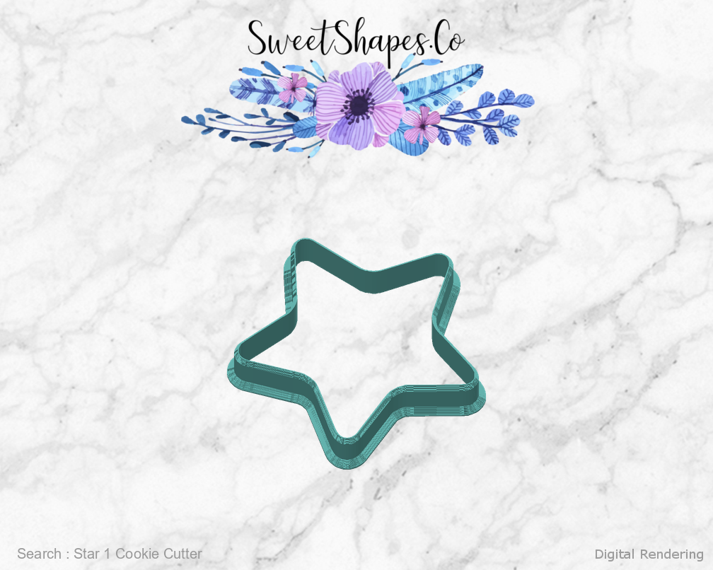 Star 1 Cookie Cutter — back view