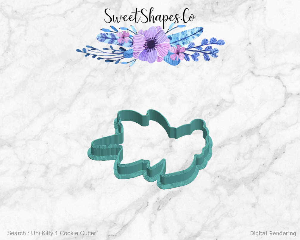 Uni Kitty 1 Cookie Cutter — left view
