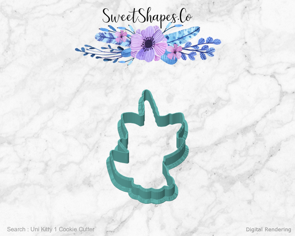 Uni Kitty 1 Cookie Cutter — front view