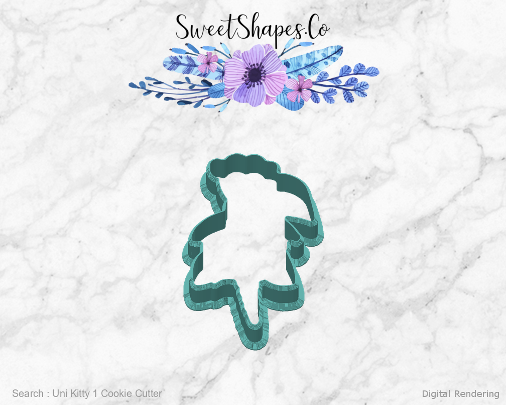 Uni Kitty 1 Cookie Cutter — back view
