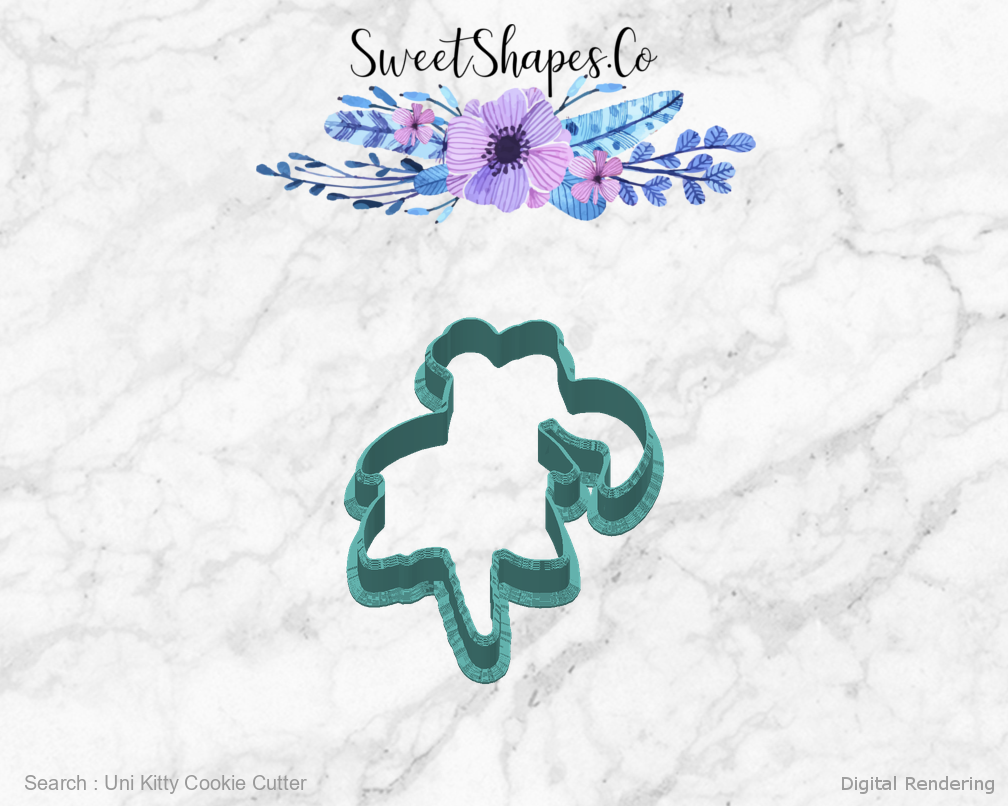 Uni Kitty Cookie Cutter — back view