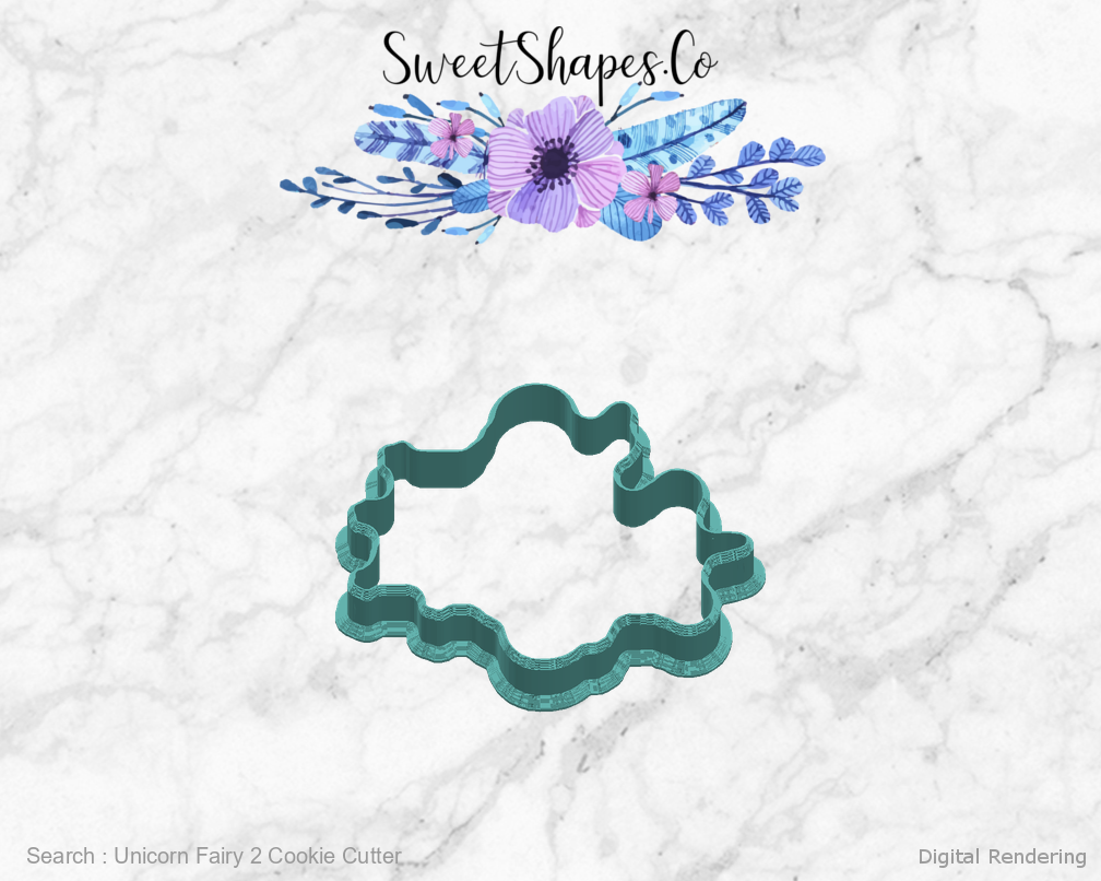 Unicorn Fairy 2 Cookie Cutter — right view