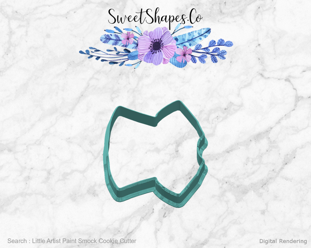 Little Artist Paint Smock Cookie Cutter — right view