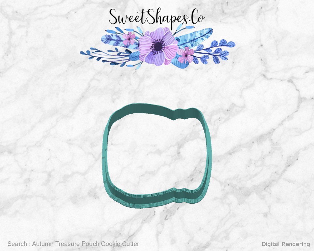 Autumn Treasure Pouch Cookie Cutter — right view