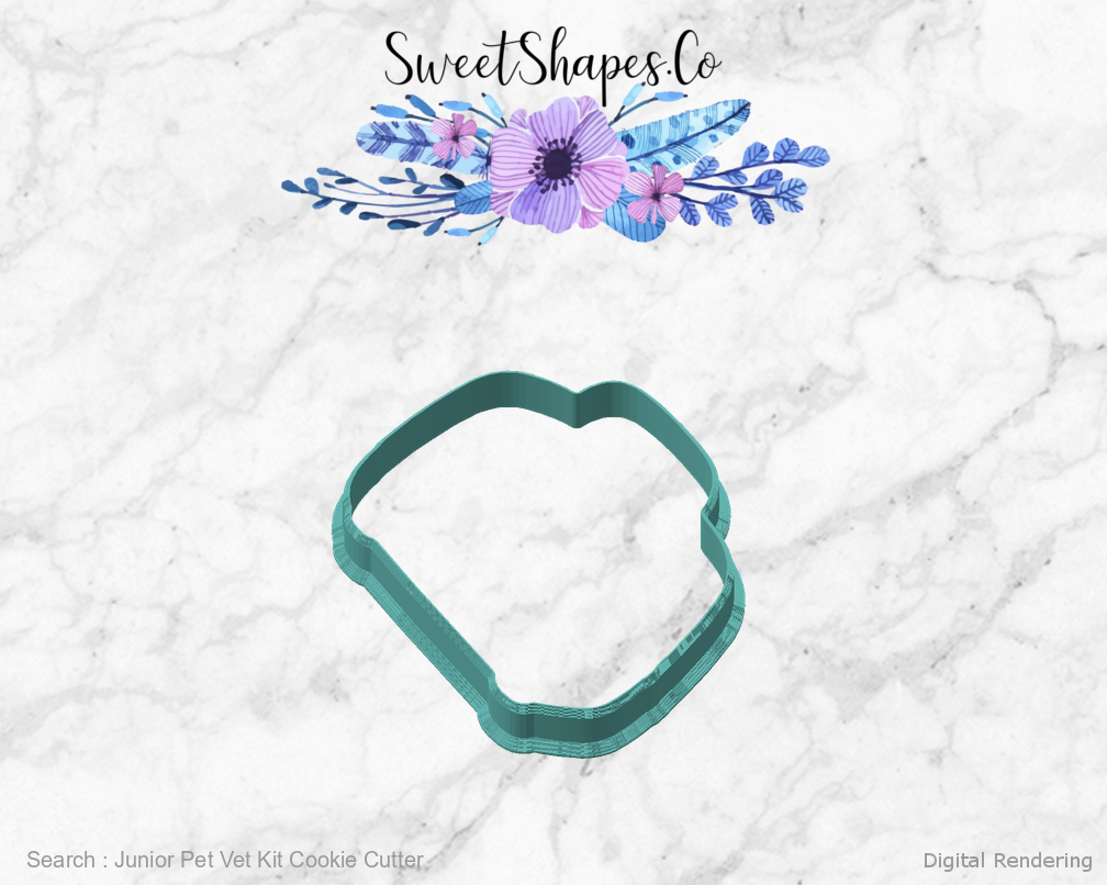 Junior Pet Vet Kit Cookie Cutter — angled front view