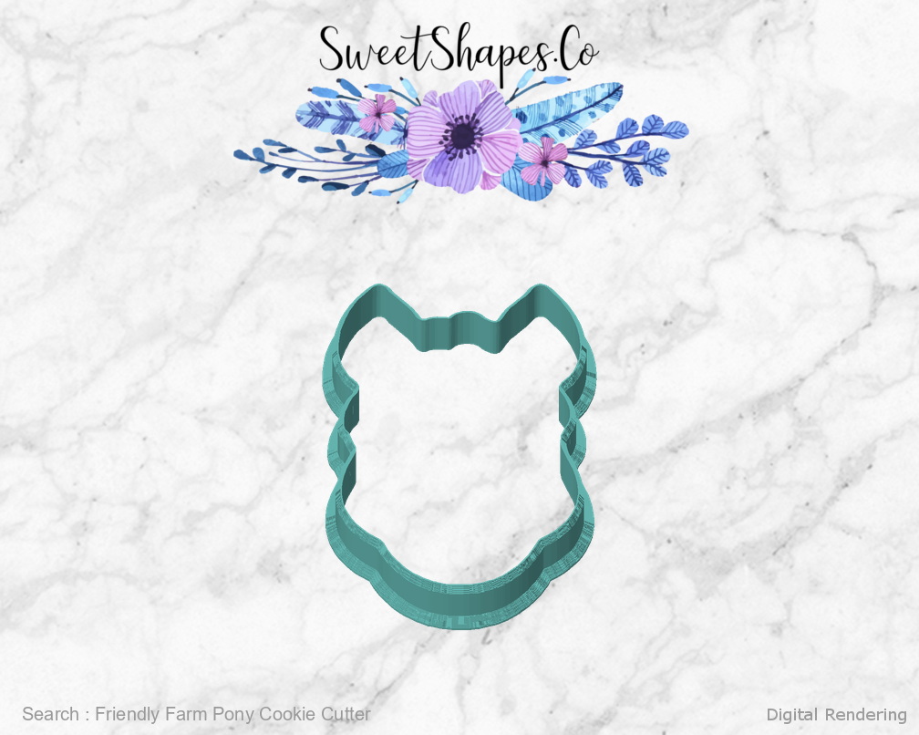 Friendly Farm Pony Cookie Cutter — front view