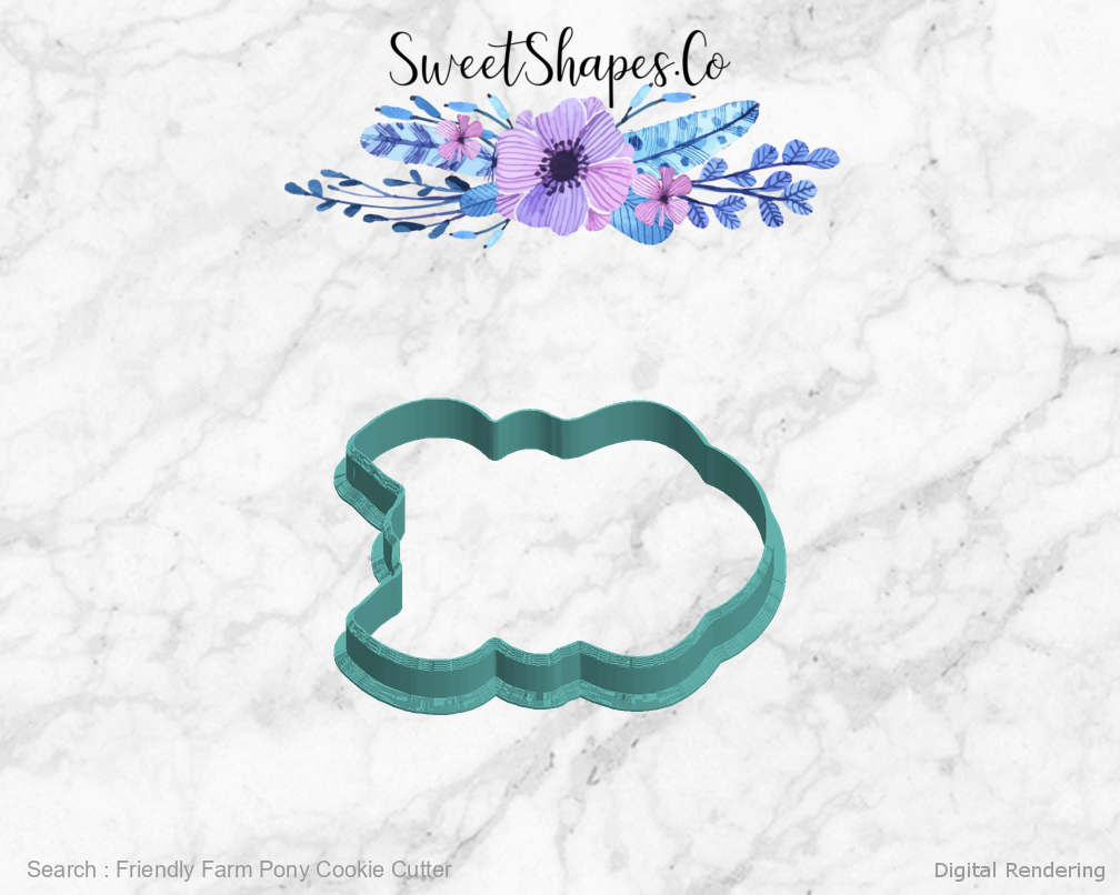 Friendly Farm Pony Cookie Cutter — left view