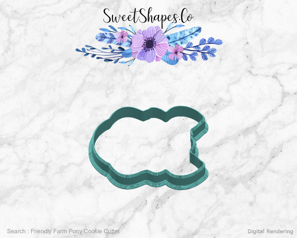 Friendly Farm Pony Cookie Cutter — right view