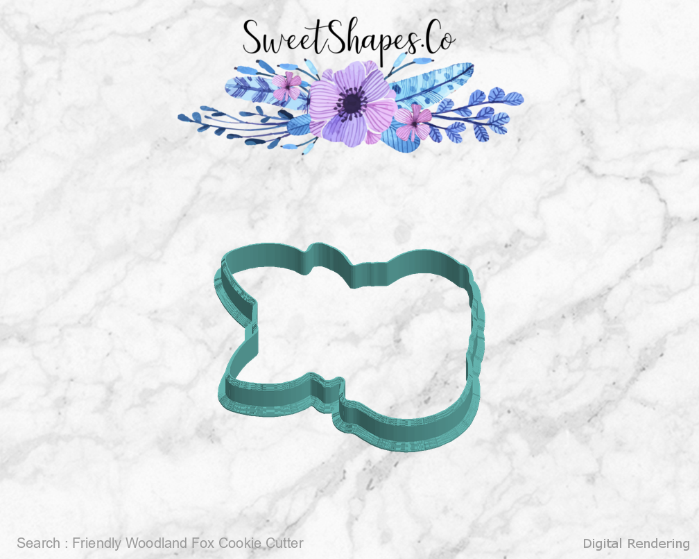 Friendly Woodland Fox Cookie Cutter — left view