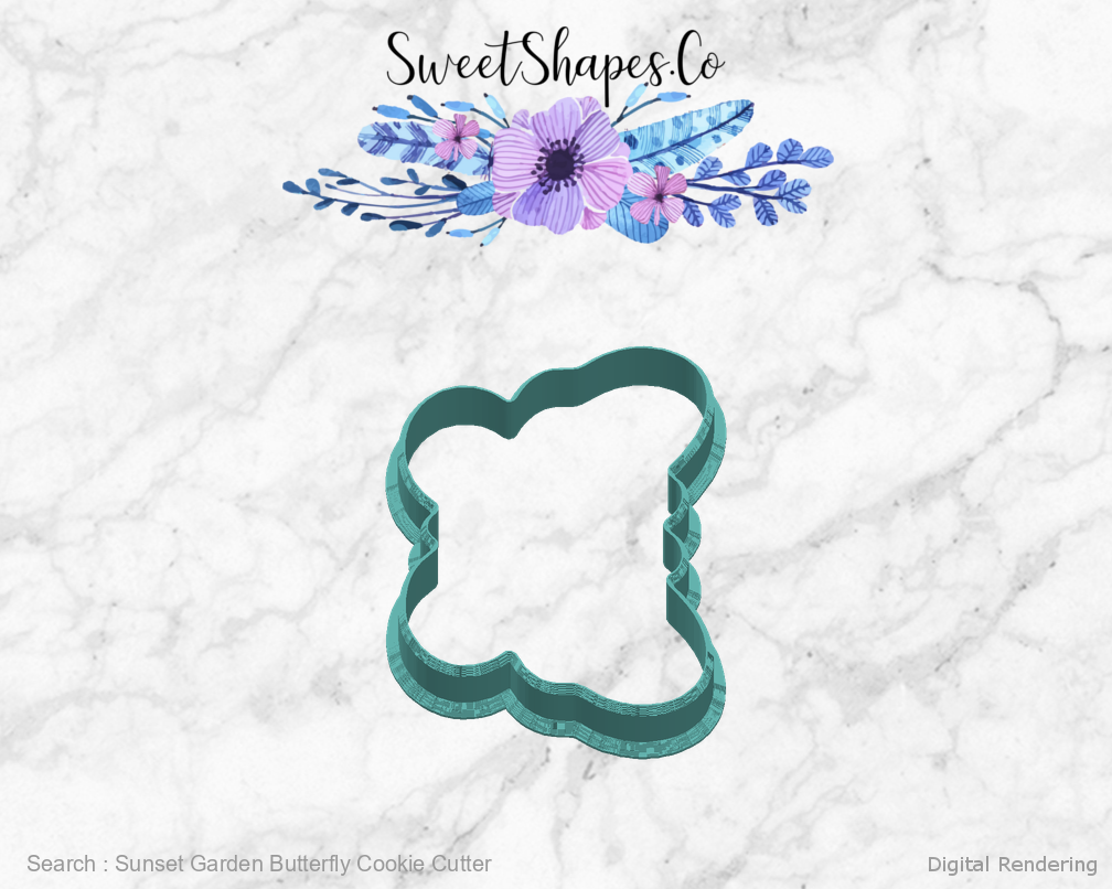 Sunset Garden Butterfly Cookie Cutter — right view