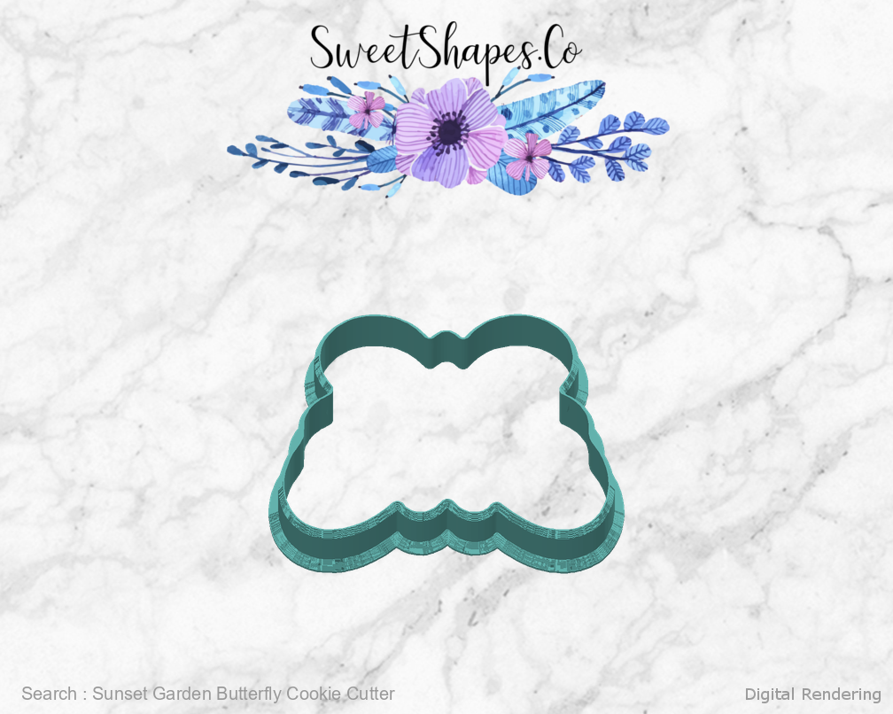 Sunset Garden Butterfly Cookie Cutter — back view