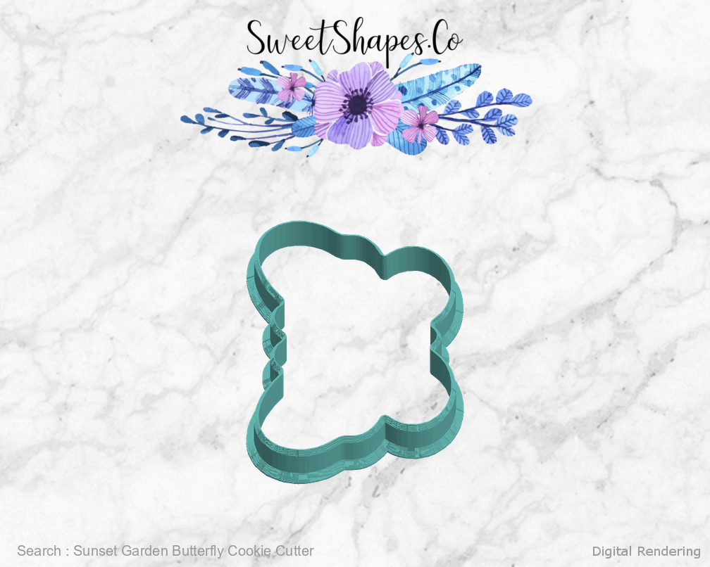Sunset Garden Butterfly Cookie Cutter — left view