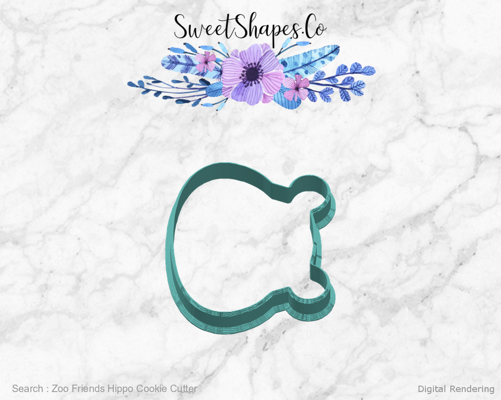Zoo Friends Hippo Cookie Cutter — right view