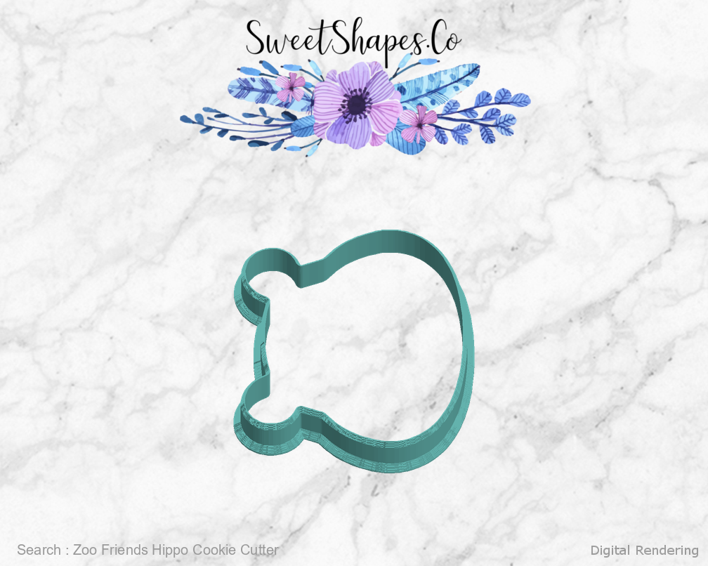 Zoo Friends Hippo Cookie Cutter — left view