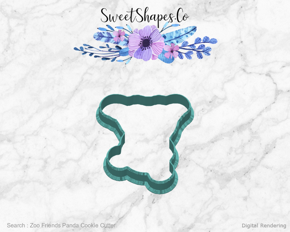 Zoo Friends Panda Cookie Cutter — back view