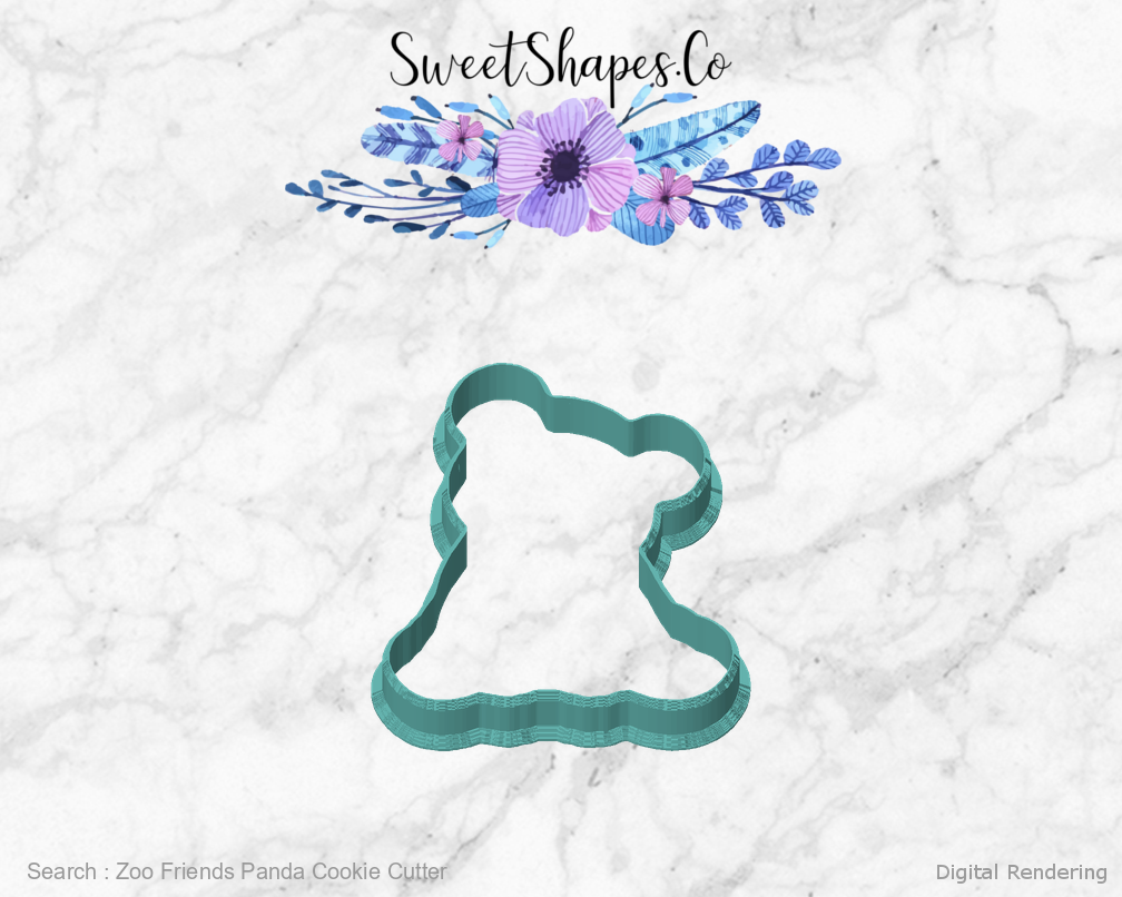 Zoo Friends Panda Cookie Cutter — front view