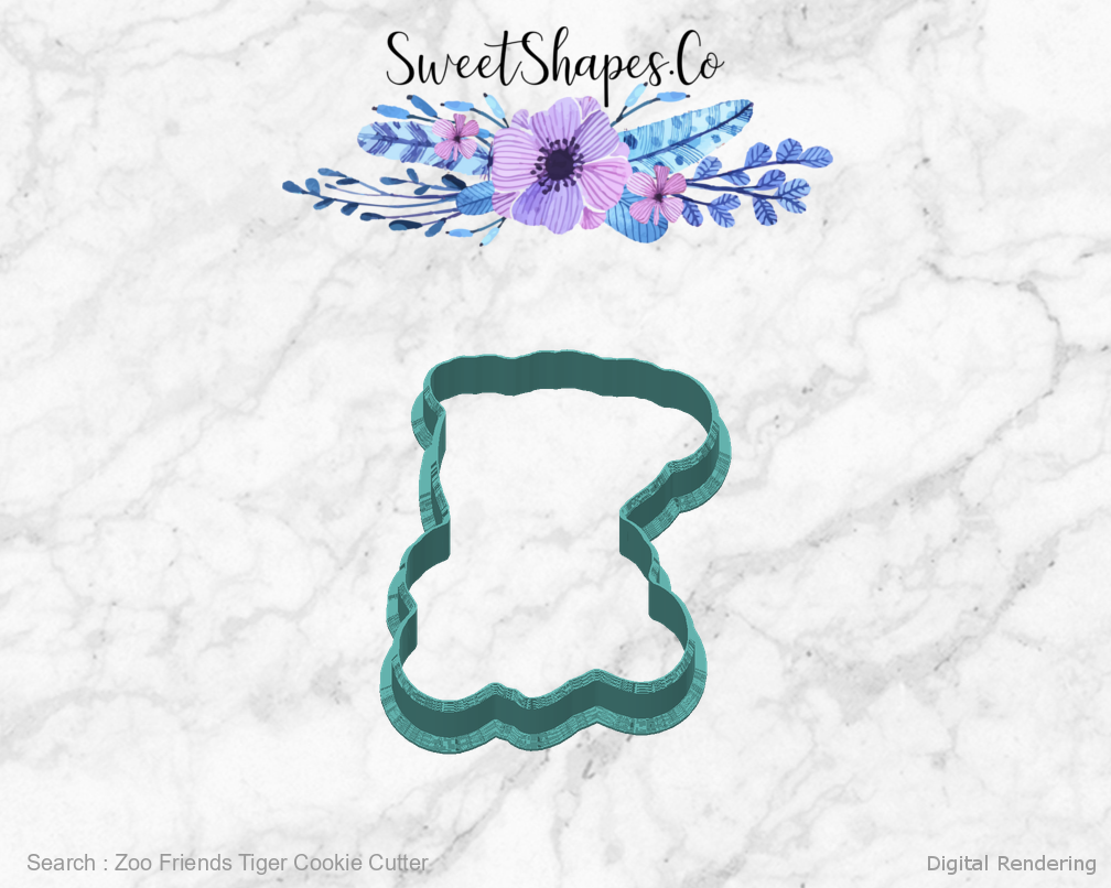 Zoo Friends Tiger Cookie Cutter — back view