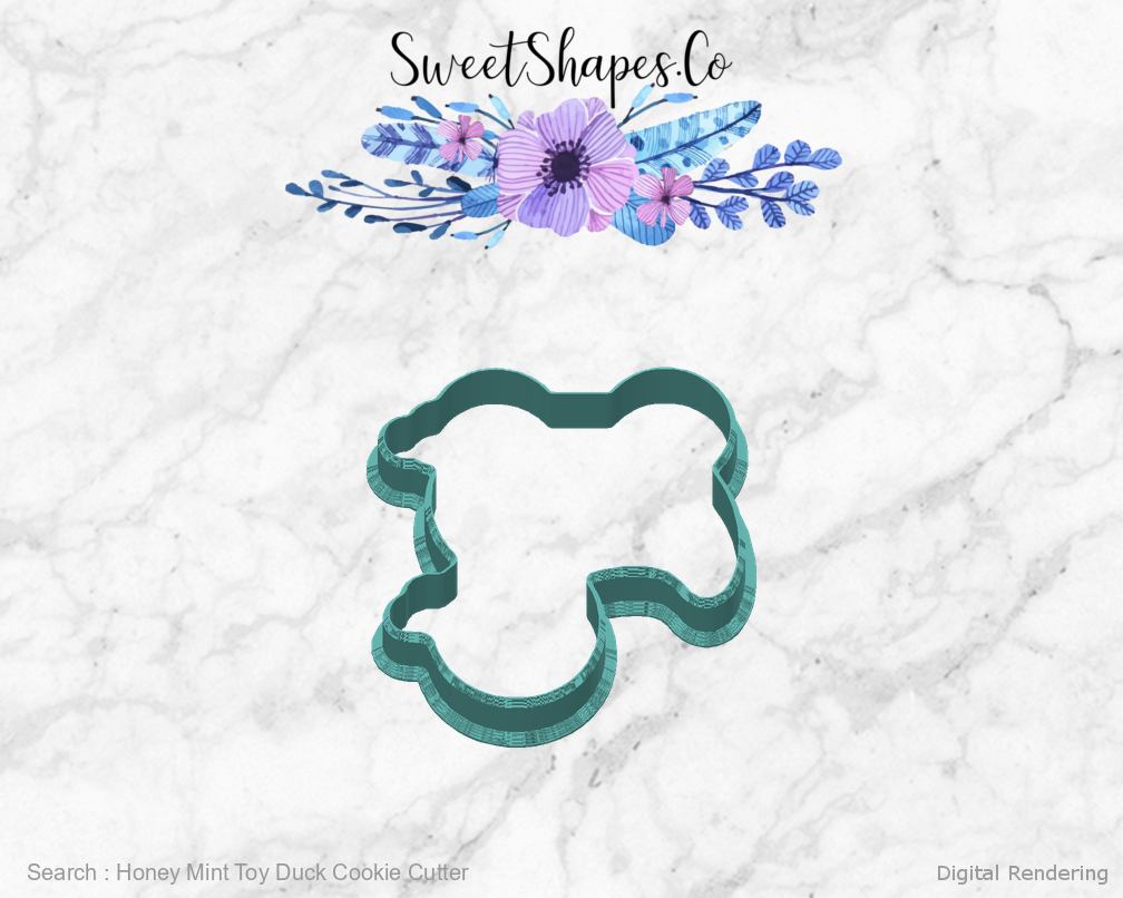 Honey Mint Toy Duck Cookie Cutter — back view