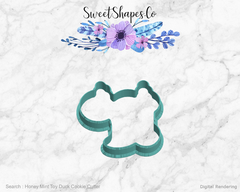 Honey Mint Toy Duck Cookie Cutter — left view