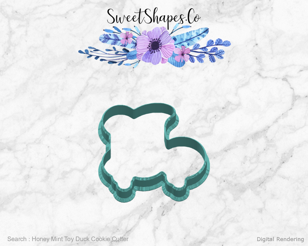 Honey Mint Toy Duck Cookie Cutter — right view