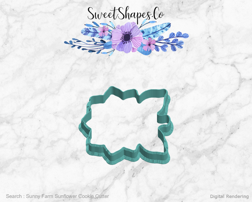 Sunny Farm Sunflower Cookie Cutter — left view