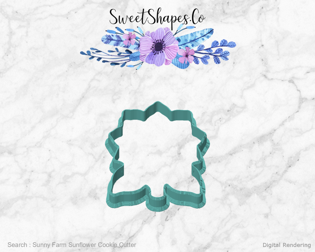 Sunny Farm Sunflower Cookie Cutter — front view