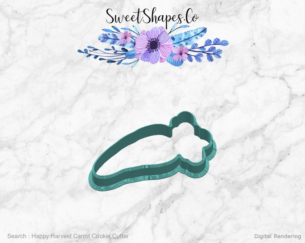 Happy Harvest Carrot Cookie Cutter — right view