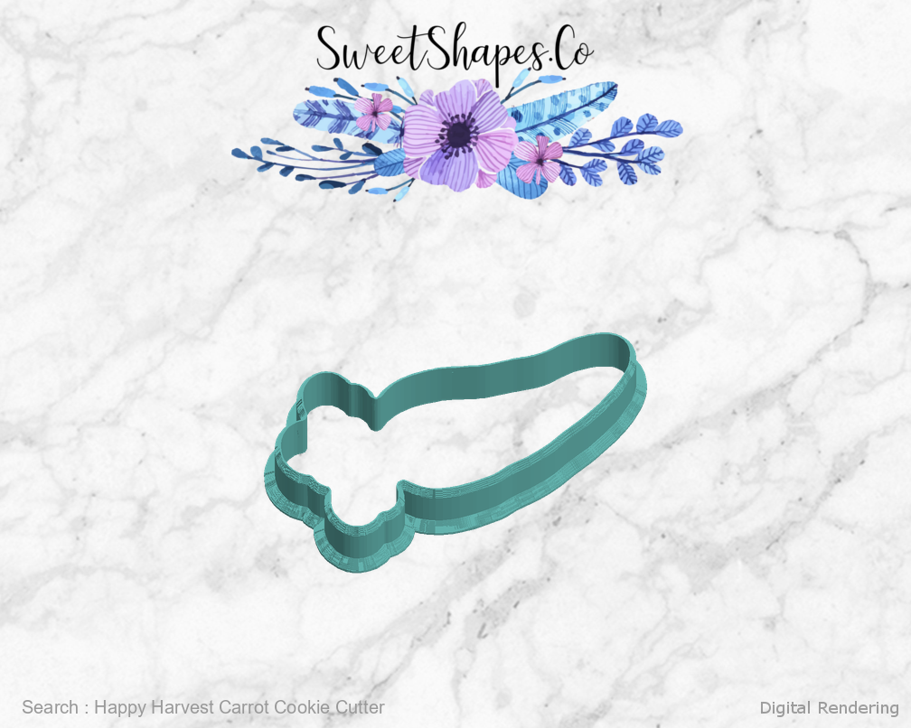 Happy Harvest Carrot Cookie Cutter — left view