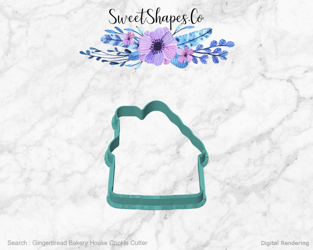 Gingerbread Bakery House Cookie Cutter — front view