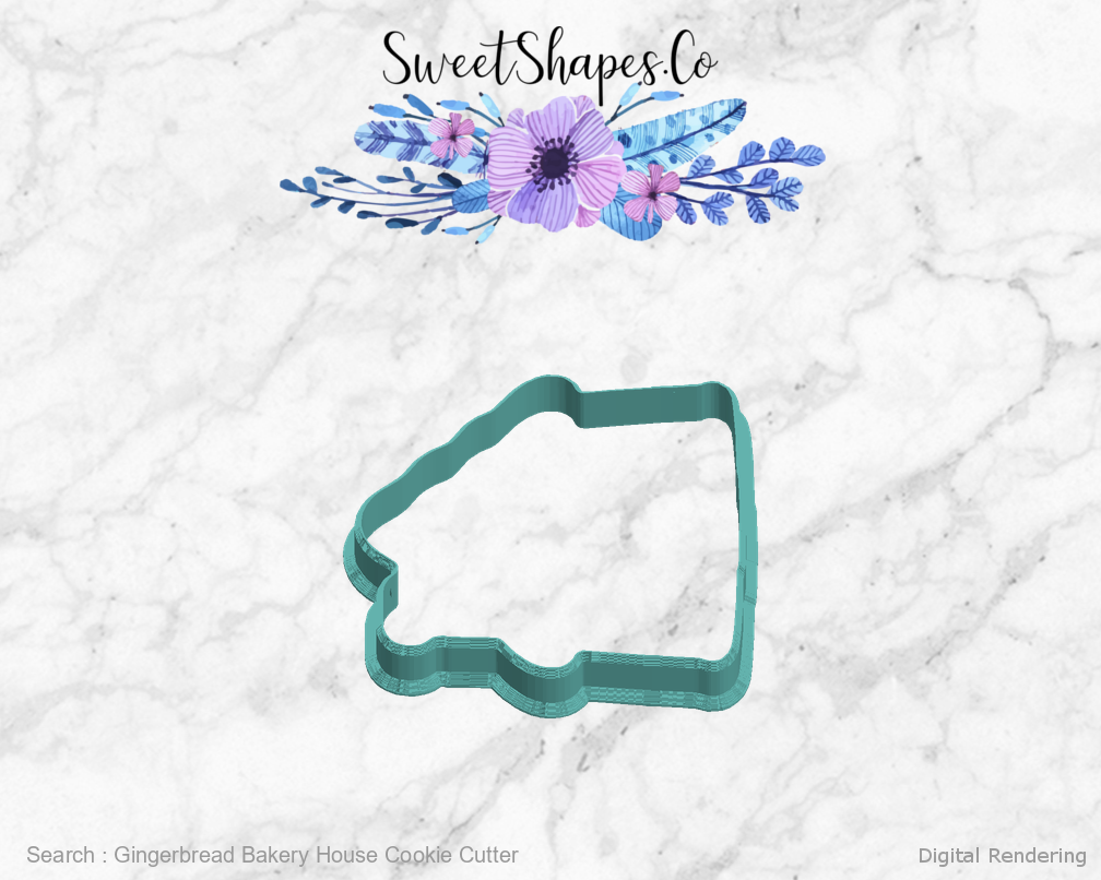 Gingerbread Bakery House Cookie Cutter — left view