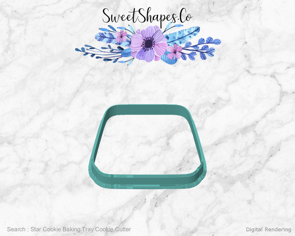 Star Cookie Baking Tray Cookie Cutter — front view