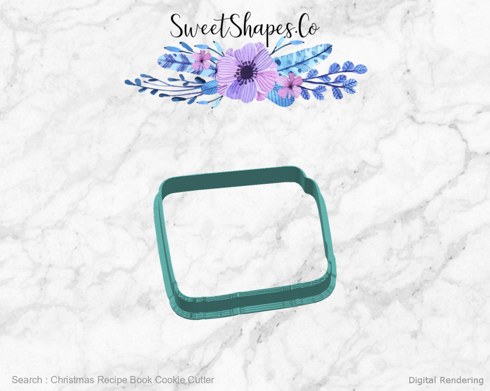 Christmas Recipe Book Cookie Cutter — right view