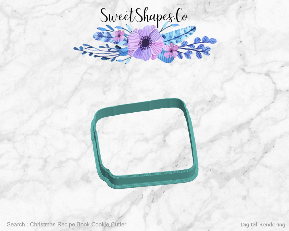 Christmas Recipe Book Cookie Cutter — left view