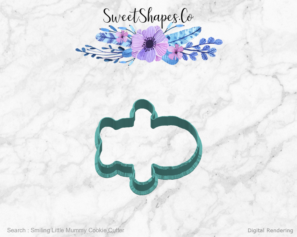 Smiling Little Mummy Cookie Cutter — right view
