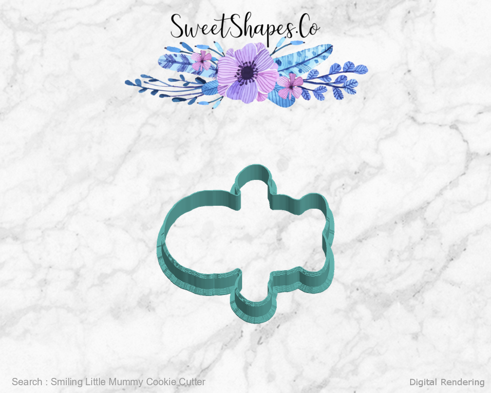 Smiling Little Mummy Cookie Cutter — left view