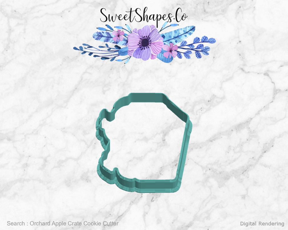 Orchard Apple Crate Cookie Cutter — left view