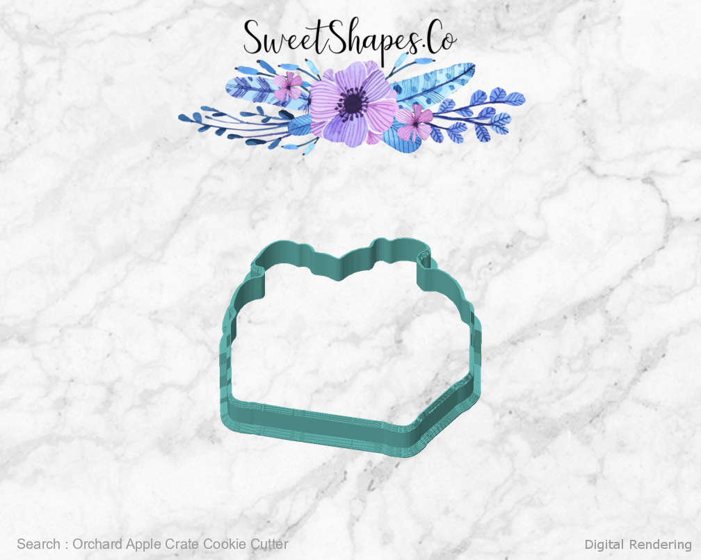 Orchard Apple Crate Cookie Cutter — front view