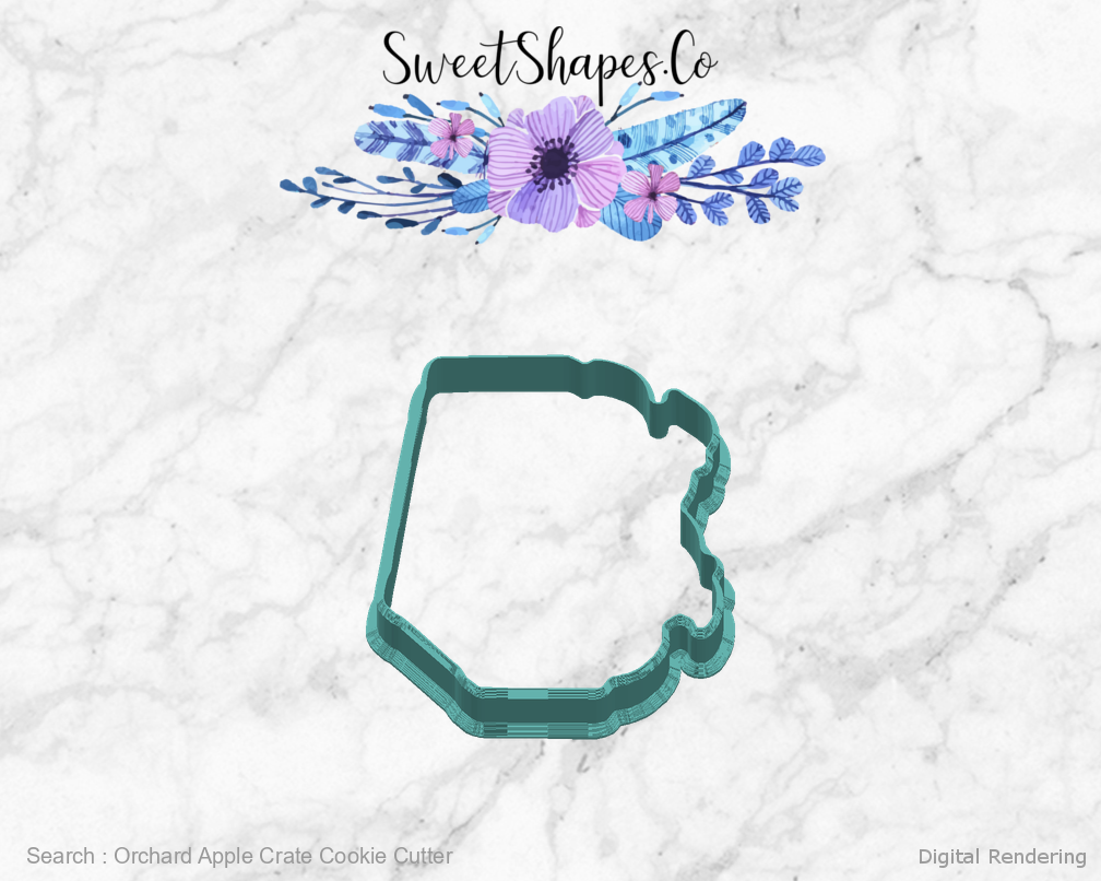 Orchard Apple Crate Cookie Cutter — right view