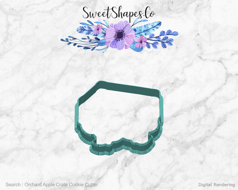 Orchard Apple Crate Cookie Cutter — back view
