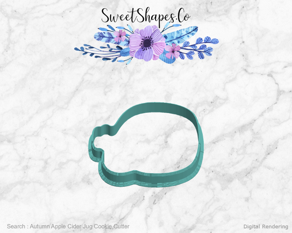 Autumn Apple Cider Jug Cookie Cutter — left view