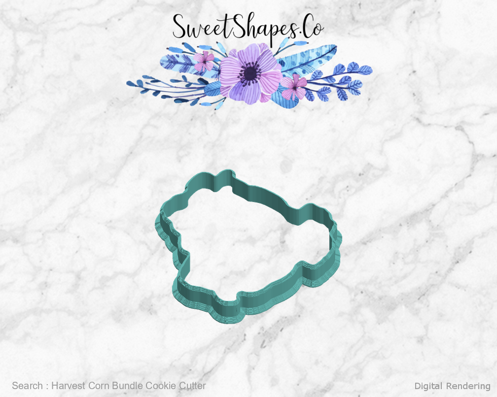 Harvest Corn Bundle Cookie Cutter — left view