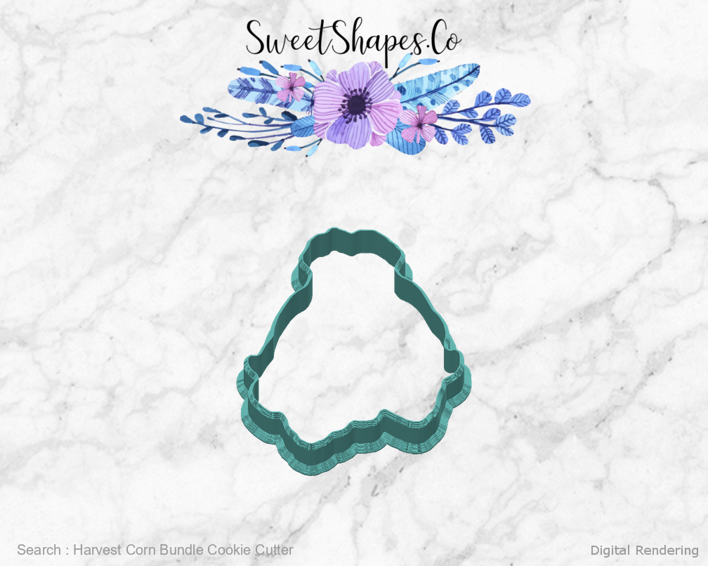 Harvest Corn Bundle Cookie Cutter — back view