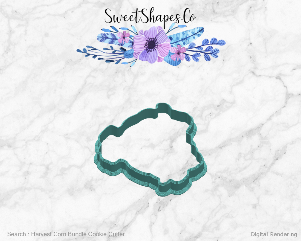 Harvest Corn Bundle Cookie Cutter — right view
