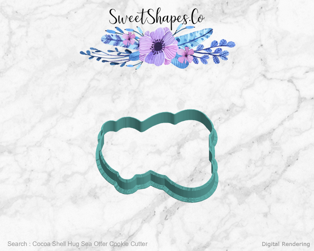 Cocoa Shell Hug Sea Otter Cookie Cutter — left view