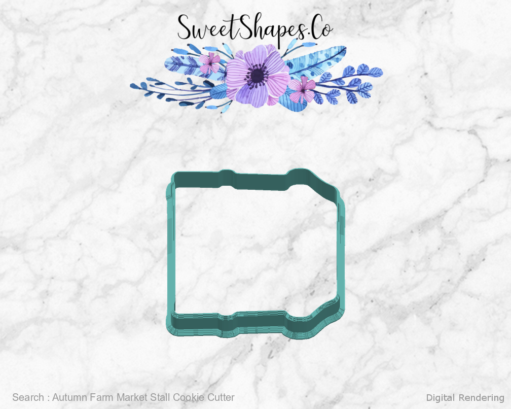 Autumn Farm Market Stall Cookie Cutter — right view