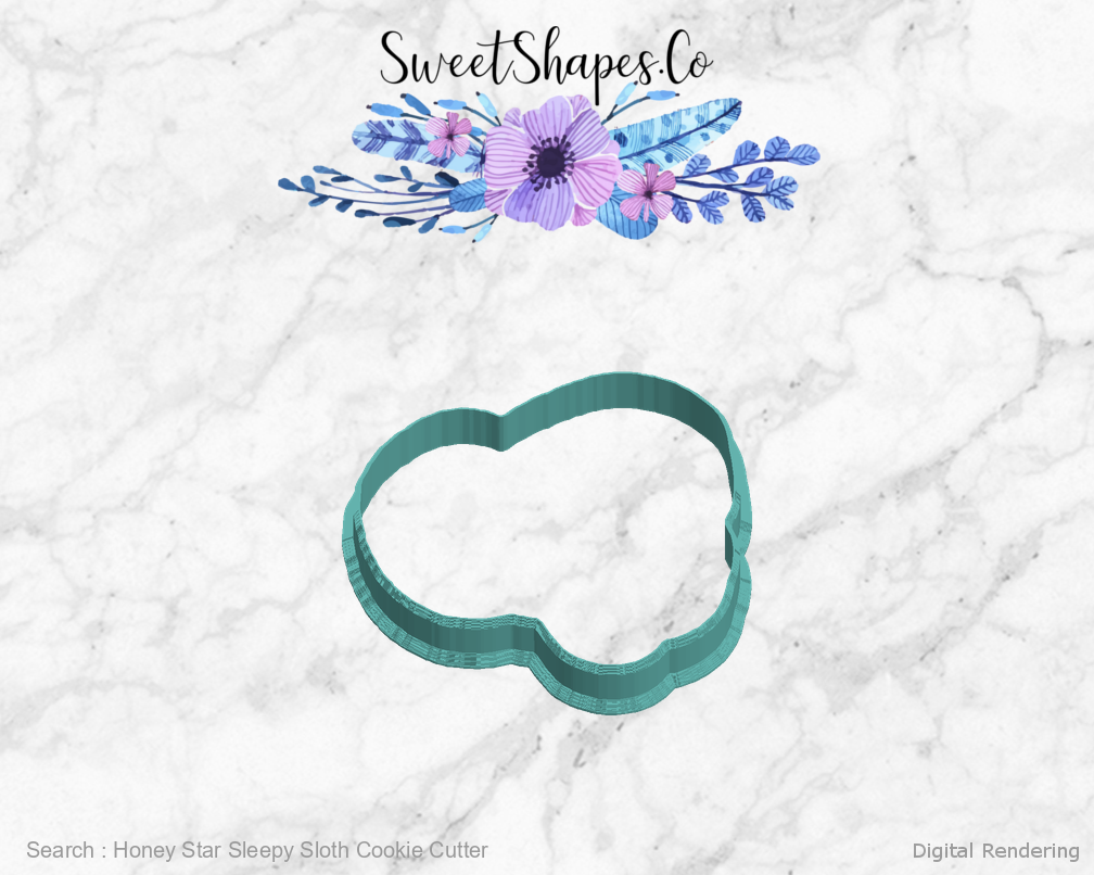 Honey Star Sleepy Sloth Cookie Cutter — left view