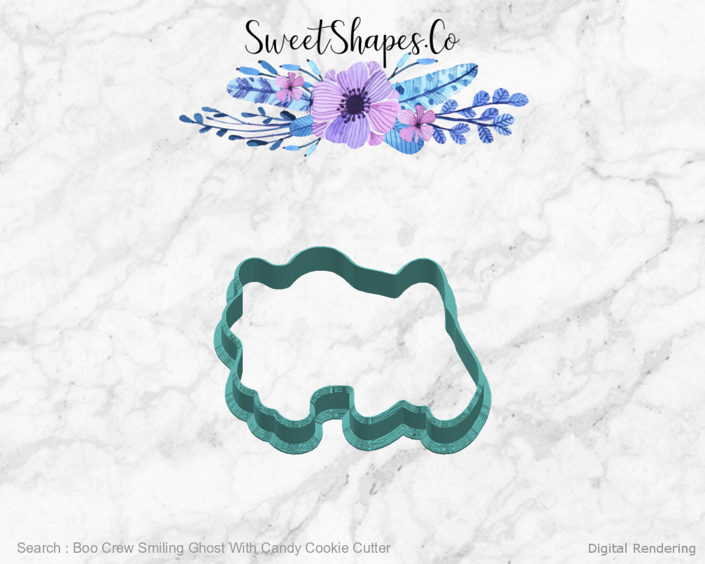 Boo Crew Smiling Ghost With Candy Cookie Cutter — right view