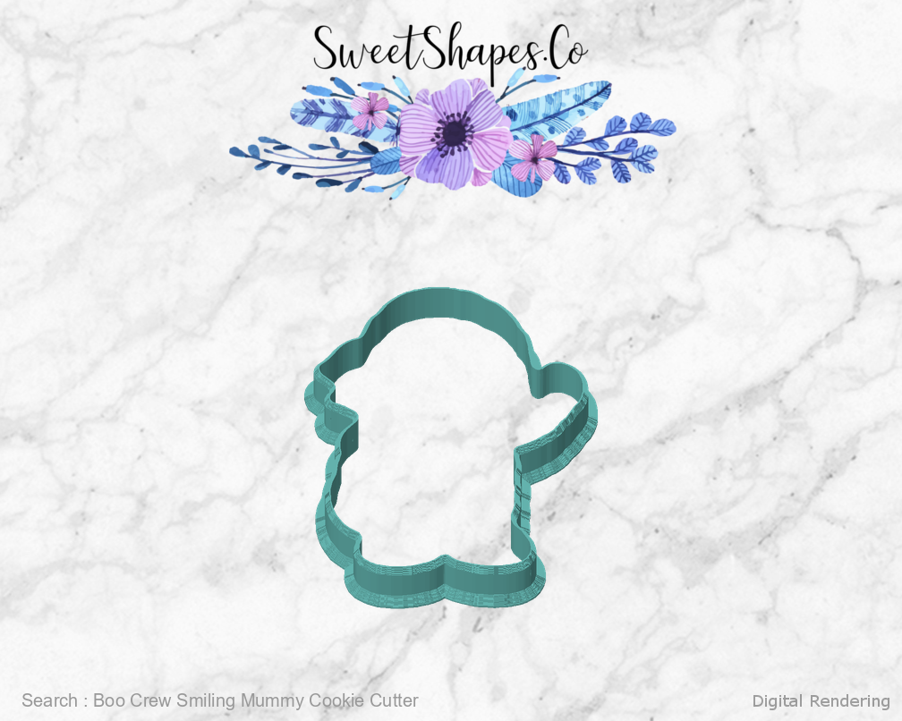 Boo Crew Smiling Mummy Cookie Cutter — front view