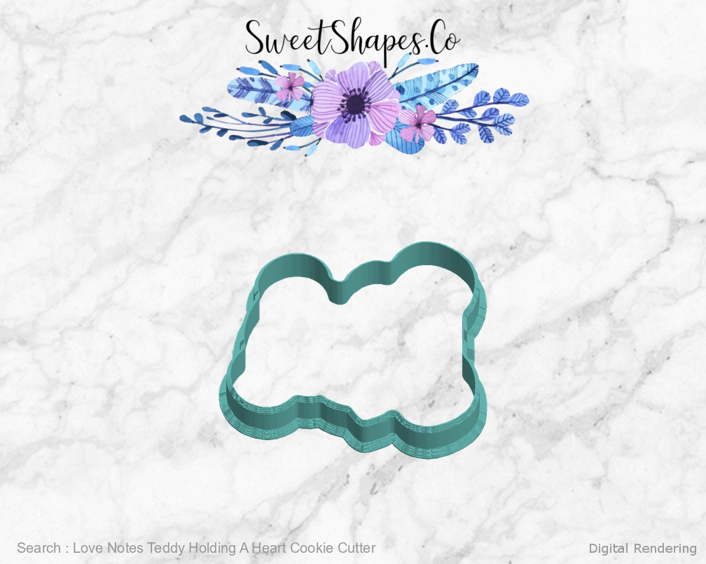 Love Notes Teddy Holding A Heart Cookie Cutter — left view